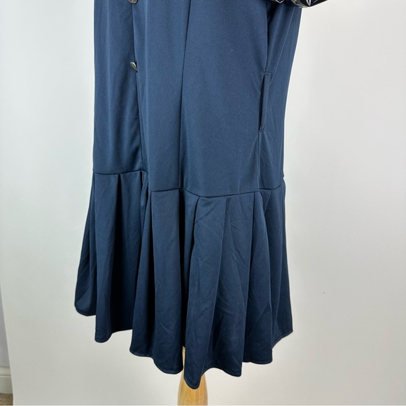 Police Costume Dress Stretch Pleated Skirt Navy Black Plus Size 18/20 - Picture 9 of 14